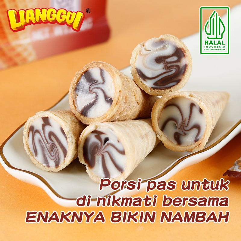 

[HALAL] Lianggui Chocolate Cones 108g Chocolates Flavour Wafer Roll Biskuit Coklat Bentuk Ice Cream Ice Cones Wafer CHOCO COCONUT/ STRAWBERRY/ CHOCO & MILK BURSTLURRY CRISPY & SWEET Wafer Bulat Salut Chocolate Cones Cones Chocolates Flavour