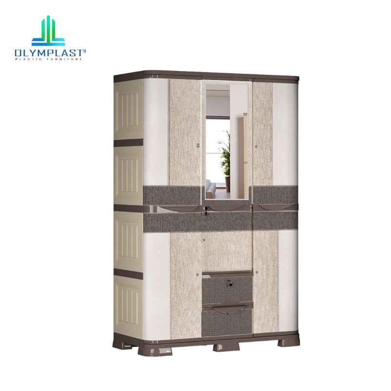 Lemari Pakaian Baju / Lemari Plastik 3 Pintu Olymplast SCO - C  L. Fabric