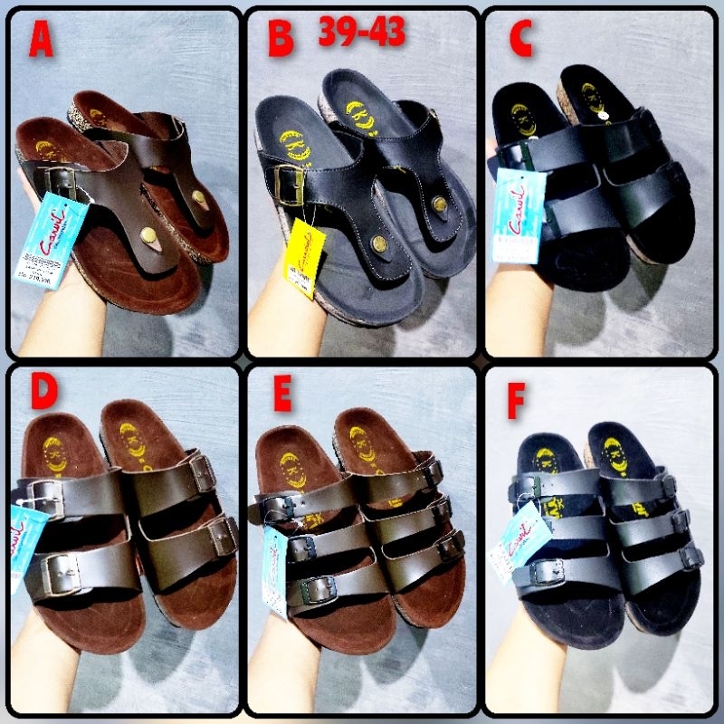 Sandal kulit pria dewasa sandal kulit carvil