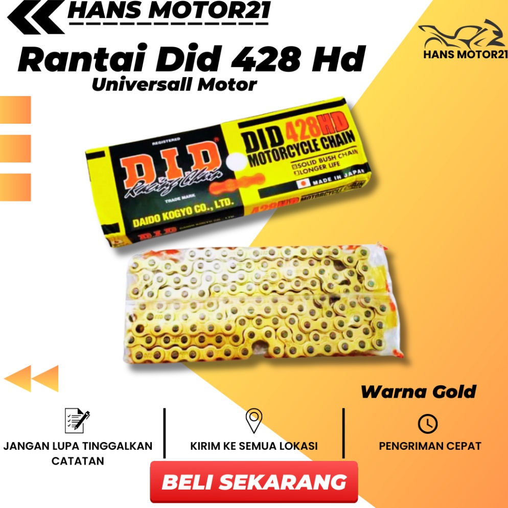 Murah Meriah rantai DID 428 D 13L GOLD CBR 15 CB15 VIXION NINJA K45 NEW FACELIFT rante vixion cb15 r