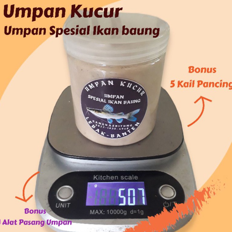laris manis Kucur  Umpan Spesial Ikan BAUNG  5 Gram  Bonus 5 Kail  1 Alat Pasang Umpan