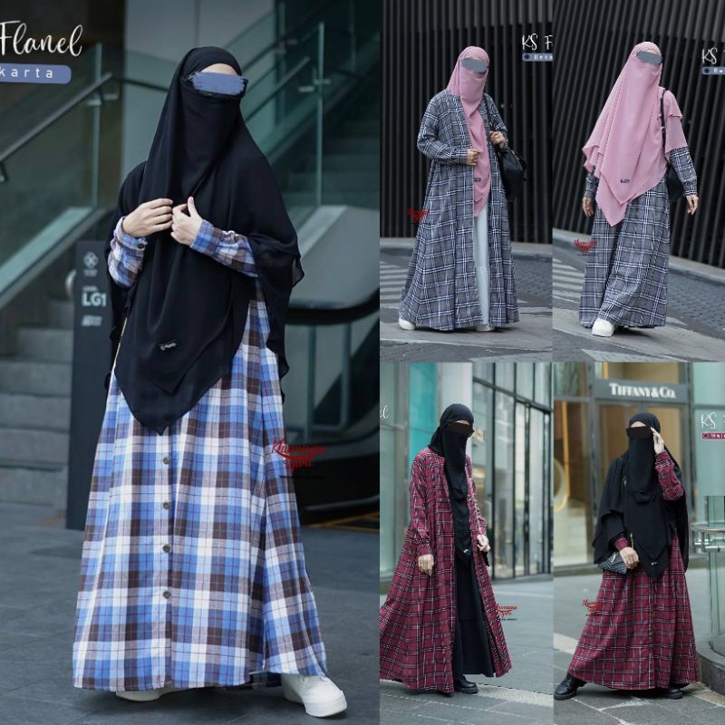 KS Flanel Gamis Syari by Khumairah Syari