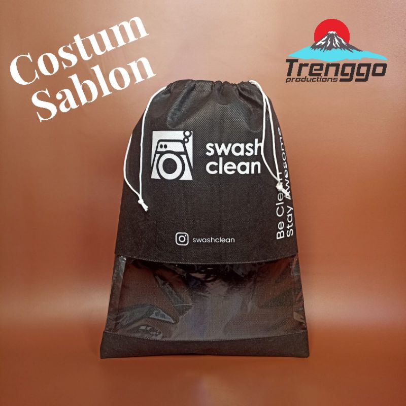 SHOES BAG Tas Laundry Sepatu Gratis Sablon Custom