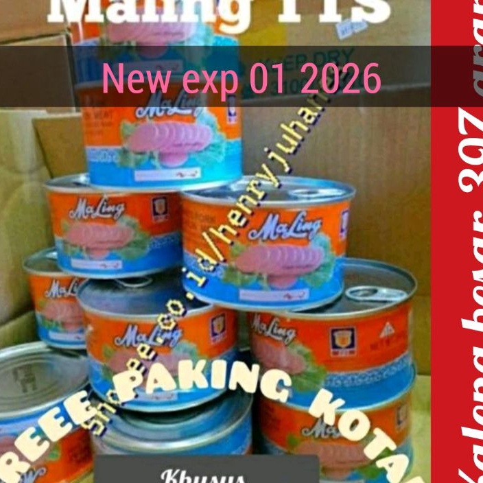 

Free Ongkir 397 MALING TTS CANNED HAM PORK LUNCHEON MEAT maling babi daging babi kaleng ukuran kaleng besar