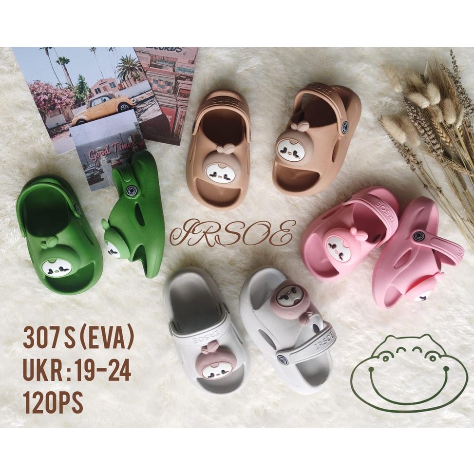XLM315 FASH SALE IR37S Sandal Selop Anak Perempuan Tali Belakang Motif Boneka Bisa Putar Merek Irsoe