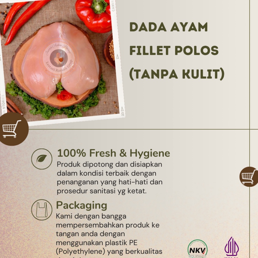 

SALE Dada Ayam Fillet tanpa Kulit Fresh 1Kg