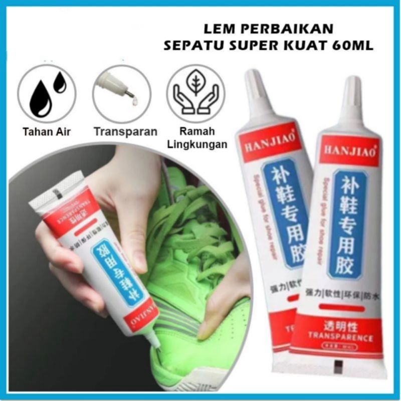 

Lem Sepatu Hanjiao Baihere Lem Cair Super Kuat 60ml