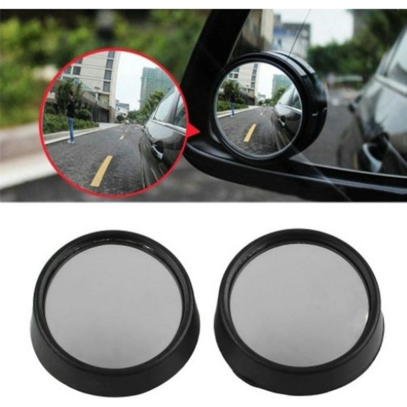Wide Angel Blind Spot Rotate 360 Miror Mirror Kaca Spion Tambahan Mobil Motor (isi 1)