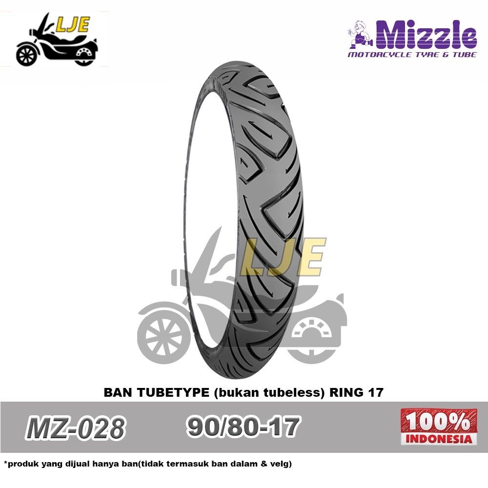 Ban Motor Mizzle 90/80-17 Tubetype (bukan tubeless) MZ028 - Ban Baru Mizzle ring 17