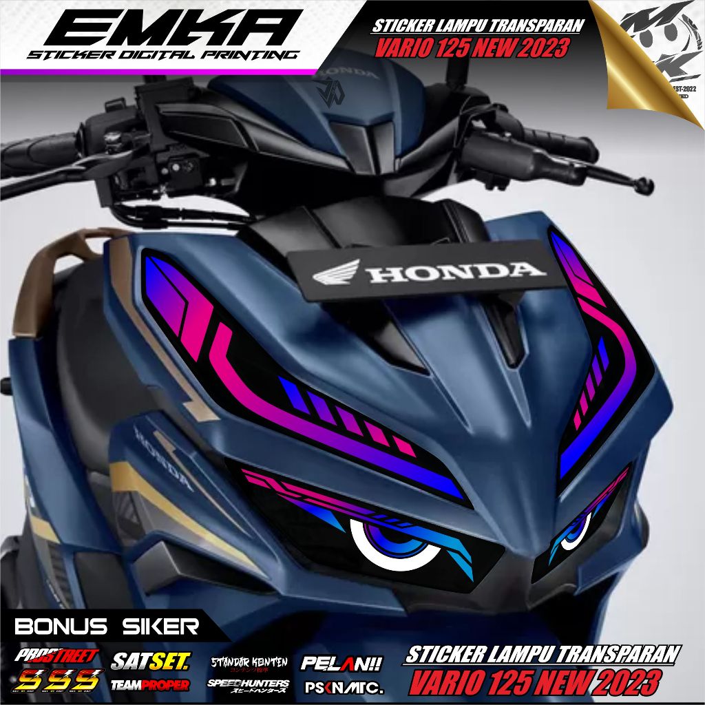 STIKER VARIASI LAMPU ALIS MOTOR VARIO 125 150 NEW