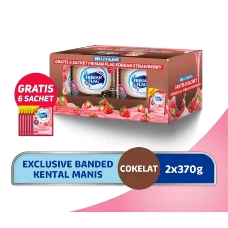 

Frisian Flag Kental manis paket 2pcs - Free 6 sct