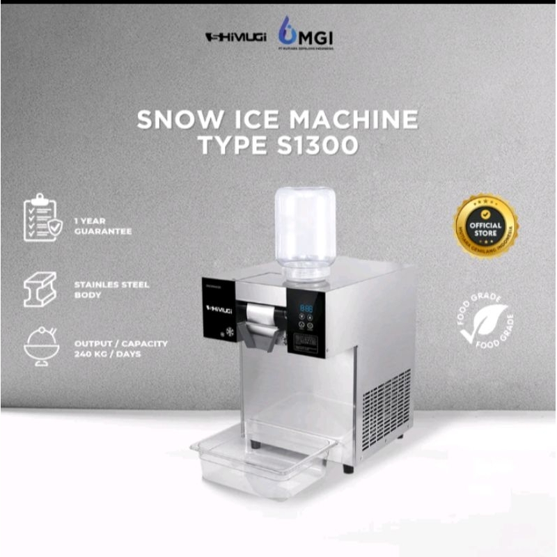 Mesin Snow Ice Shimugi S1300 - Mesin Es Salju Berkualitas Tinggi untuk Usaha Bingsoo Korea
