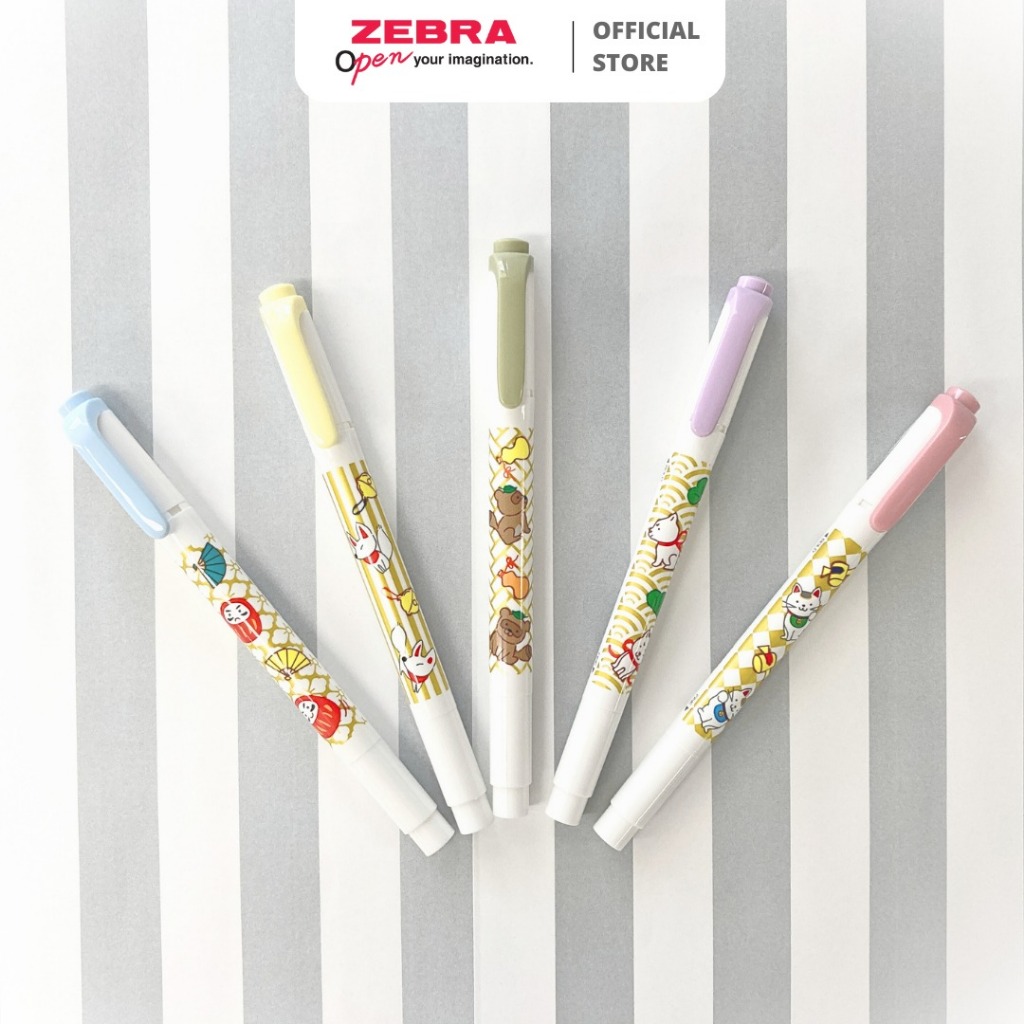 

Asaba Stationery- Highlighter Pen/Spidol Penanda Warna Zebra MILDLINER GOOD LUCK Series Satuan dan Set 5 - Limited Edition