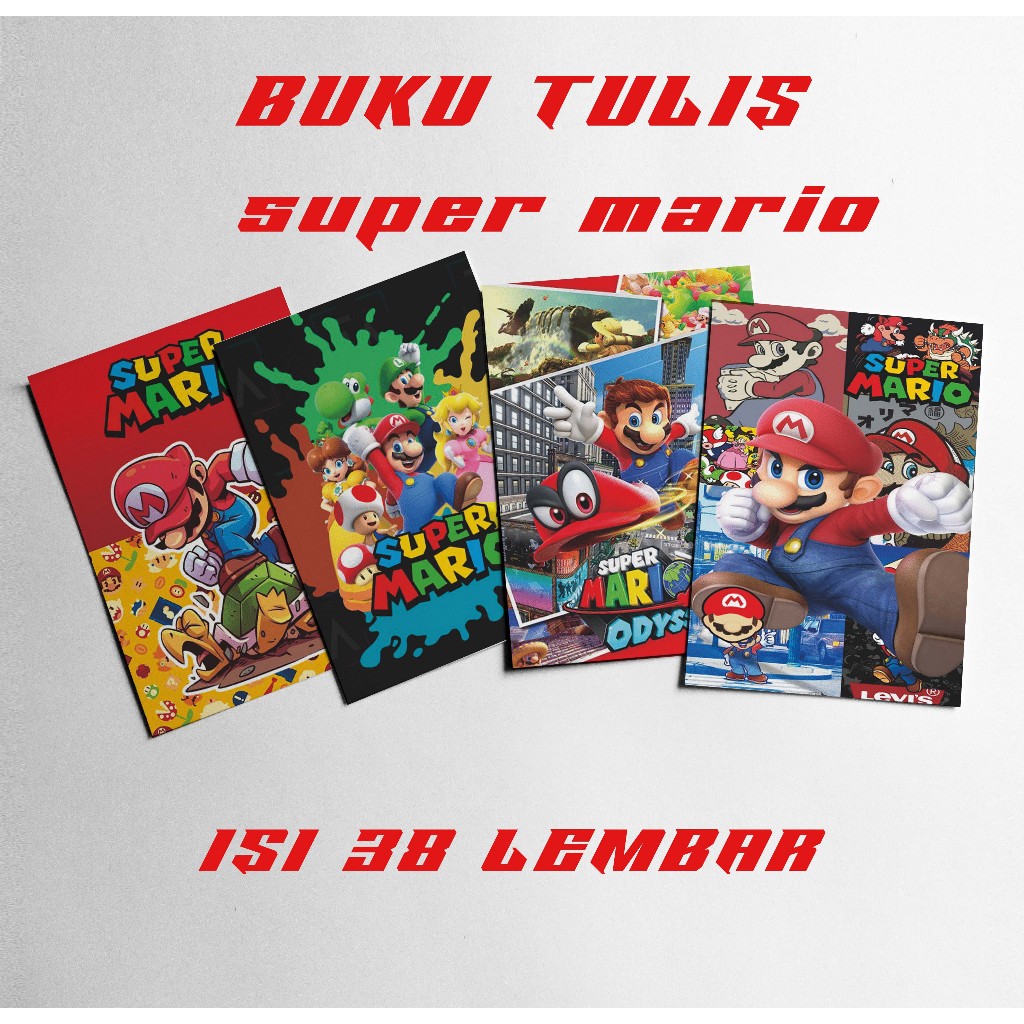 

Buku Tulis Custom Super Mario 38 Lembar / Buku Tulis Sekolah