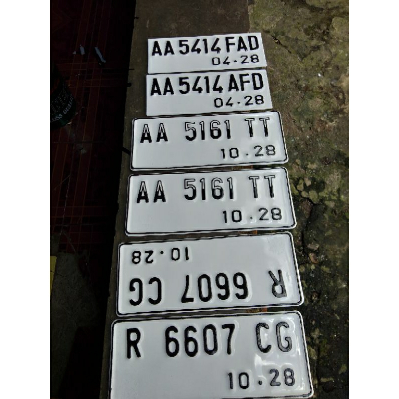 plat motor standar