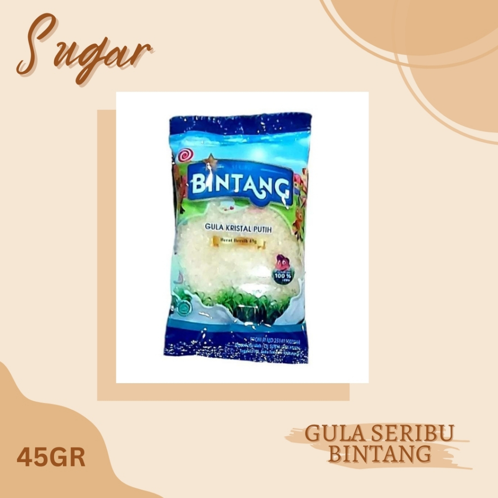 

SUGAR | GULA PASIR / KRISTAL PUTIH | 1000 BINTANG | GULA SERIBU BINTANG 45GR