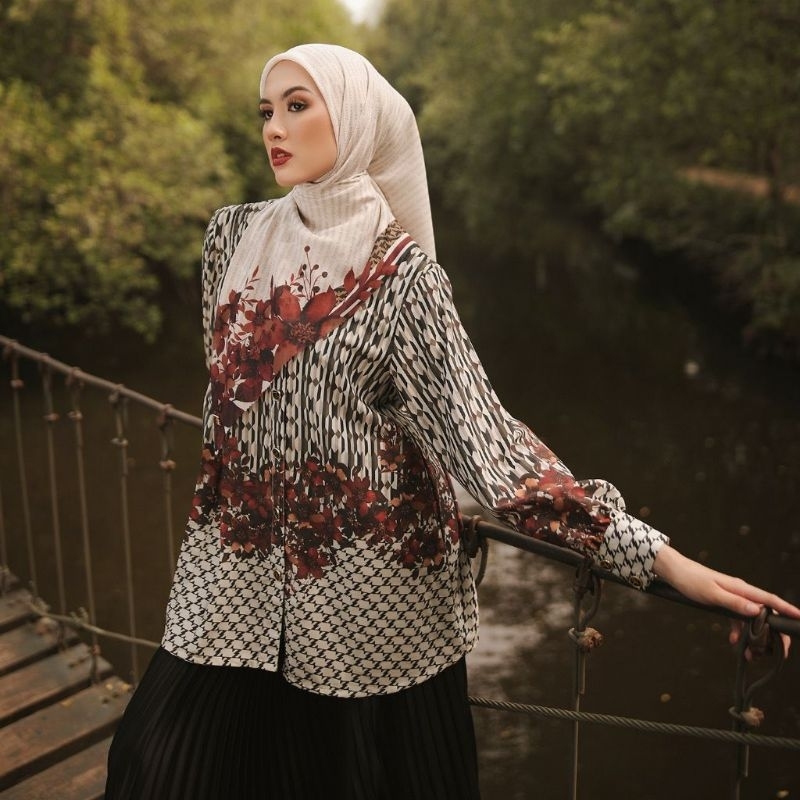 Kemeja wanita import / silk premium / katun silk