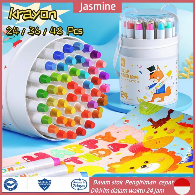 

Crayon Putar Washable 36/48 Color Crayon For Kids Tidak Beracun yang Dapat Dicuci Seni Gambar Pastel Minyak Crayon Tidak Kotor Ditangan Washable Non Toxic Krayon Anak-anak