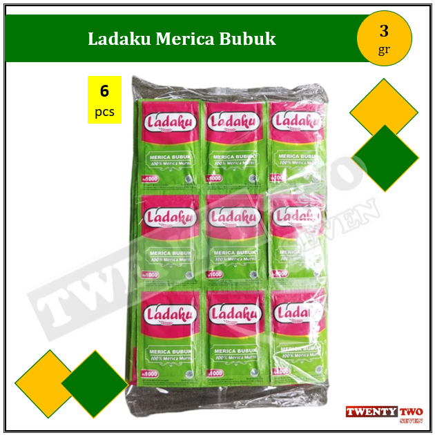 

Ladaku Merica Bubuk Sachet / Renceng ASLI (6 pcs) 3 gr