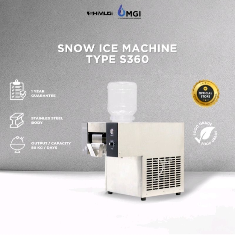 Mesin Snow Ice Shimugi S360 - Mesin Pembuat Es Salju Kapasitas 80 kg/Hari