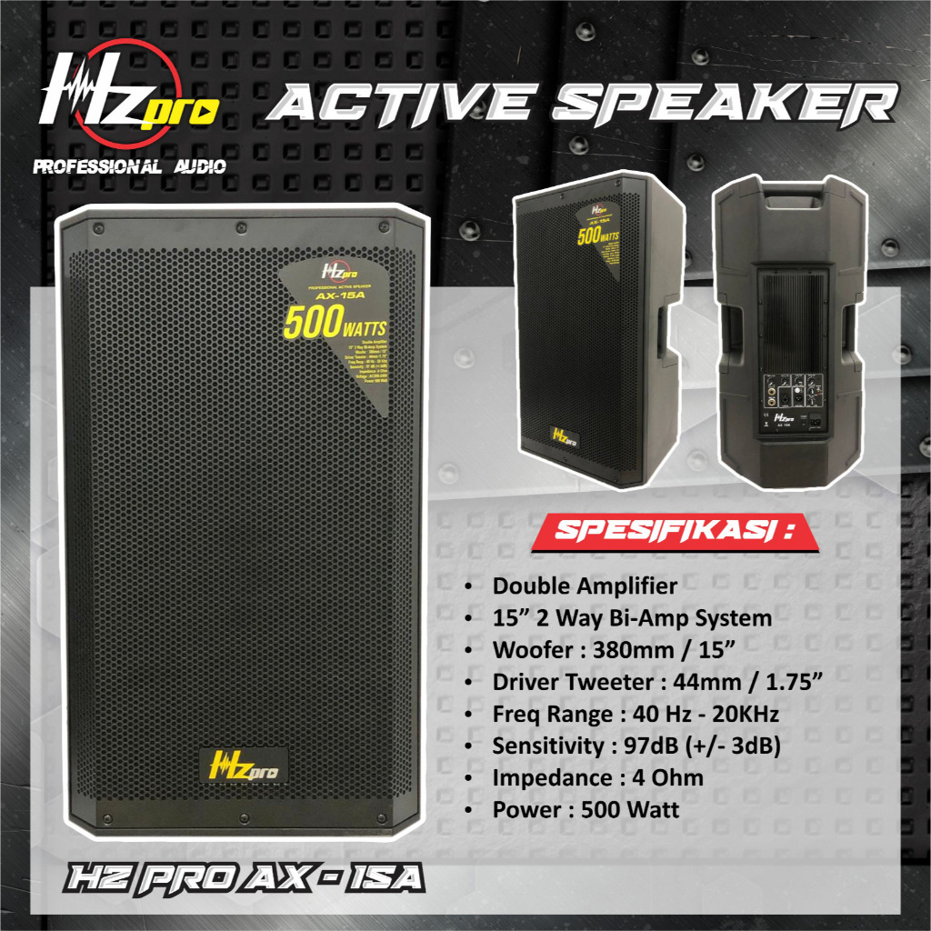 SPEAKER AKTIF HZ PRO AX 15 A ORIGINAL (500WATT)