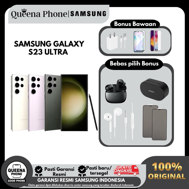 SAMSUNG GALAXY 23 ULTRA RAM 12GB/256GB|512|1Tb ORIGINAL 100% GARANSI RESMI SAMSUNG INDONESIA