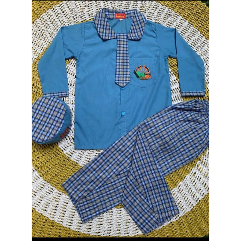 Seragam kotak - kotak muslim TK / PAUD