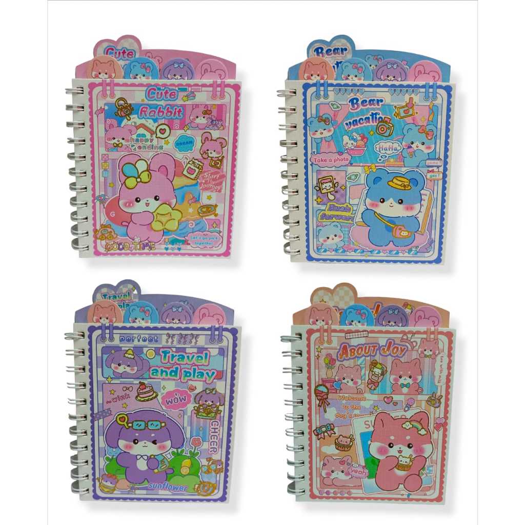 

AS888 - Buku Agenda / Notebook Spiral 36k Dengan Pembatas Buku Karakter Kartun