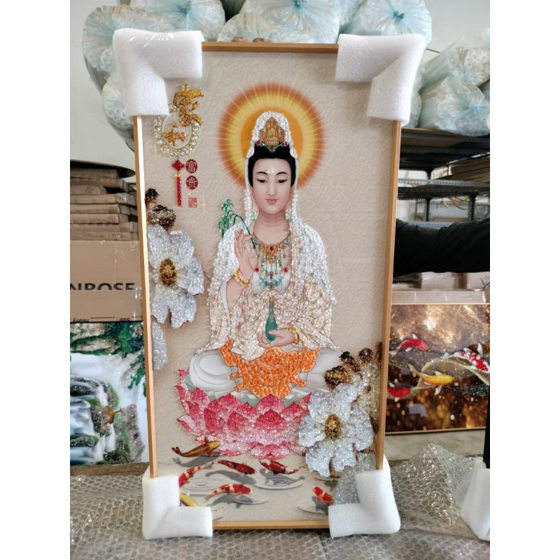 Lukisan Porcelain Diamond 5D Gambar Dewi kwan im Custom