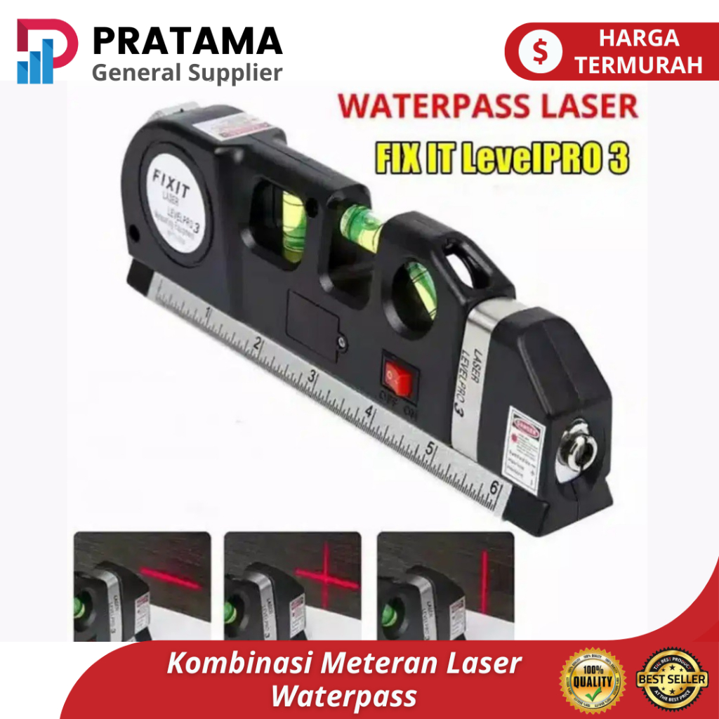 Laser Level pro3 ORIGINAL Fixit / Kombinasi Meteran Laser Waterpass