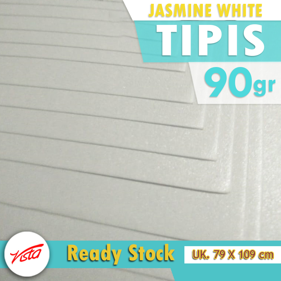 Kertas jasmine plano putih (TIPIS) 90gr undangan backdrop paper flower bunga lora flamingo kerajinan