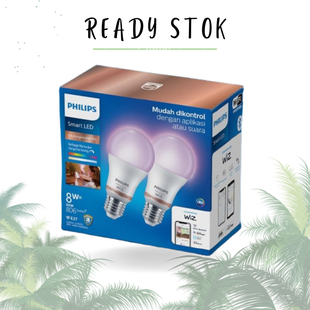 Lampu Philips Lampu Smart Wifi LED Multipack 8W / Lampu Philips Tunable Color (Warna)