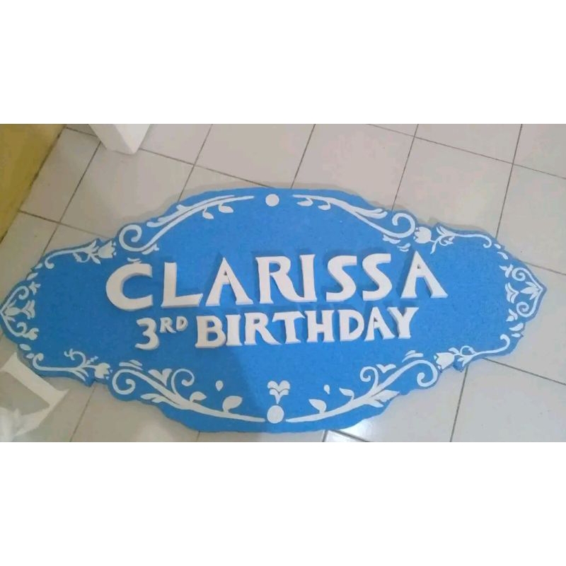 dekorasi backdrop nama ulang tahun/lamaran/acara pesta