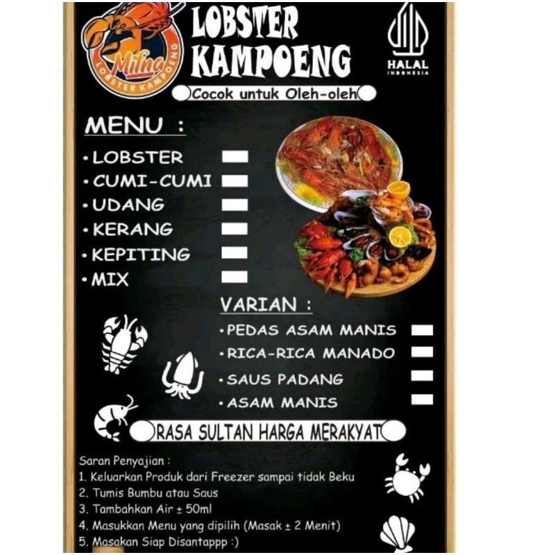 

FROZEN SEAFOOD BY LOBSTER KAMPOENG Khusus Jatim & Bali