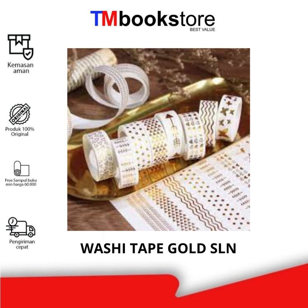 

WASHI TAPE GOLD SLN