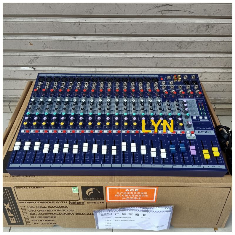 MIXER AUDIO SOUNDCRAFT EFX16 MIXER 16 CHANNEL EFX 16 EFEK LEXICON