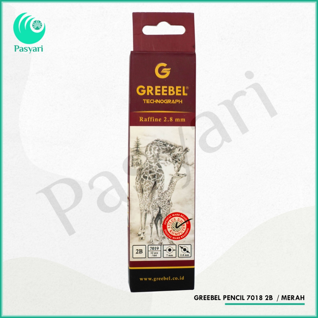 

GREEBEL PENCIL 7018 2B / HIJAU / MERAH