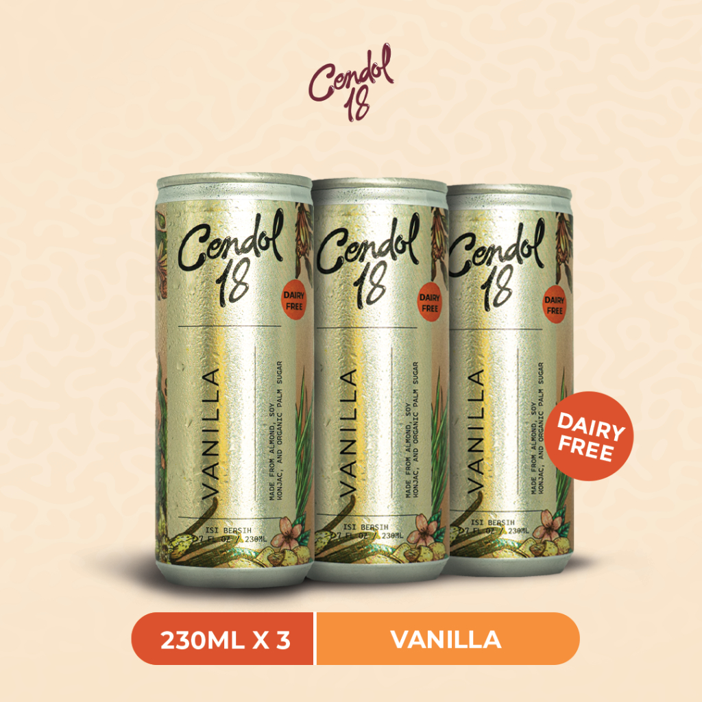 

(BUNDLING 3 Pcs) Cendol 18 Kaleng 250ml - Varian Vanilla