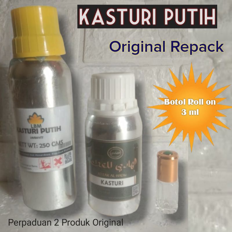Minyak Kasturi Putih Kasturi Kijang Original 3 ml untuk Ibadah