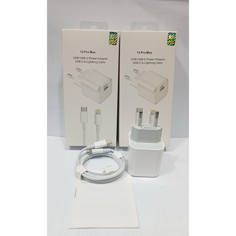 Charger Light 13 Pro Max 25W USB-C Power Adapter USB Type C TO Lightning Cable