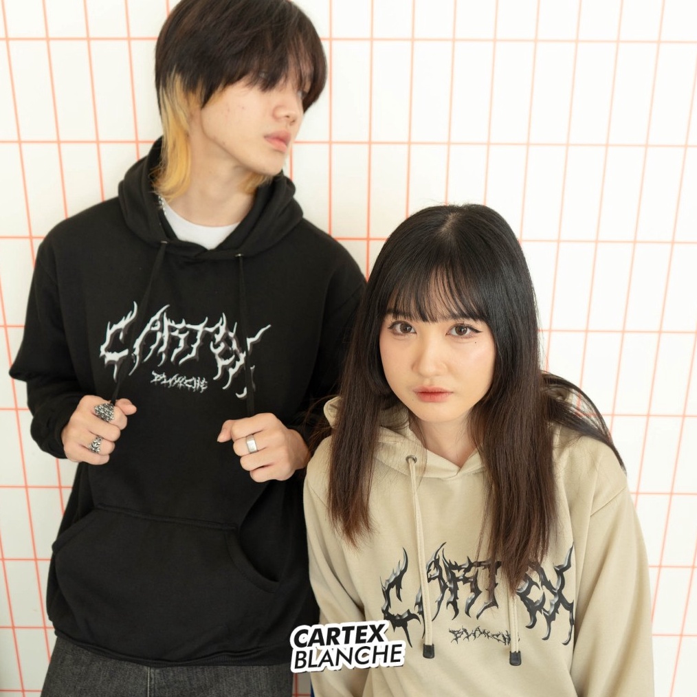 ART W82X CARTEXBLANCHE  Emo Style Jaket Hoodie Jumper Sablon Unisex Pria  Wanita Size M  XXL