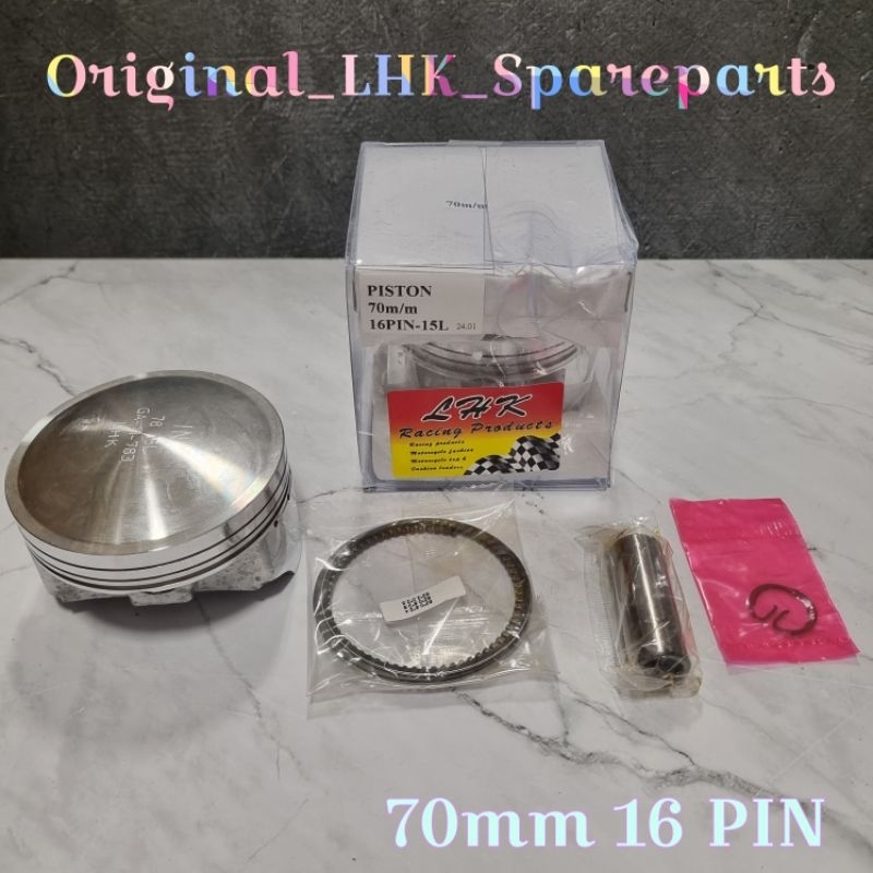 Piston Seher LHK 70 70mm Pin Pen 16 Set Ring Piston Seher Original LHK Thailand