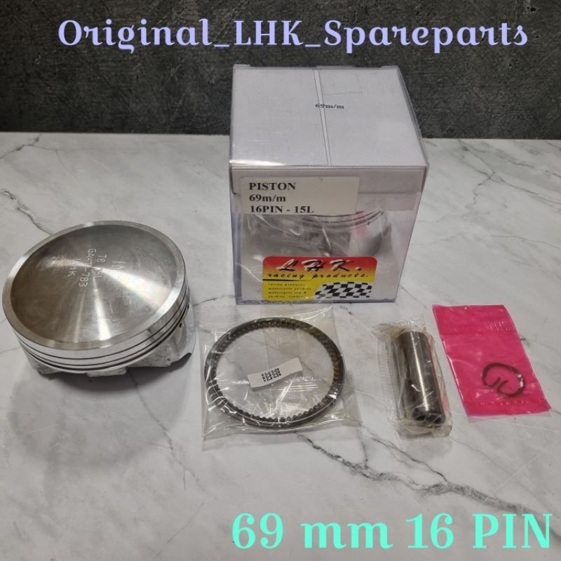 Piston Seher LHK 69 69mm Pin Pen 16 Set Ring Piston Seher Original LHK Thailand 