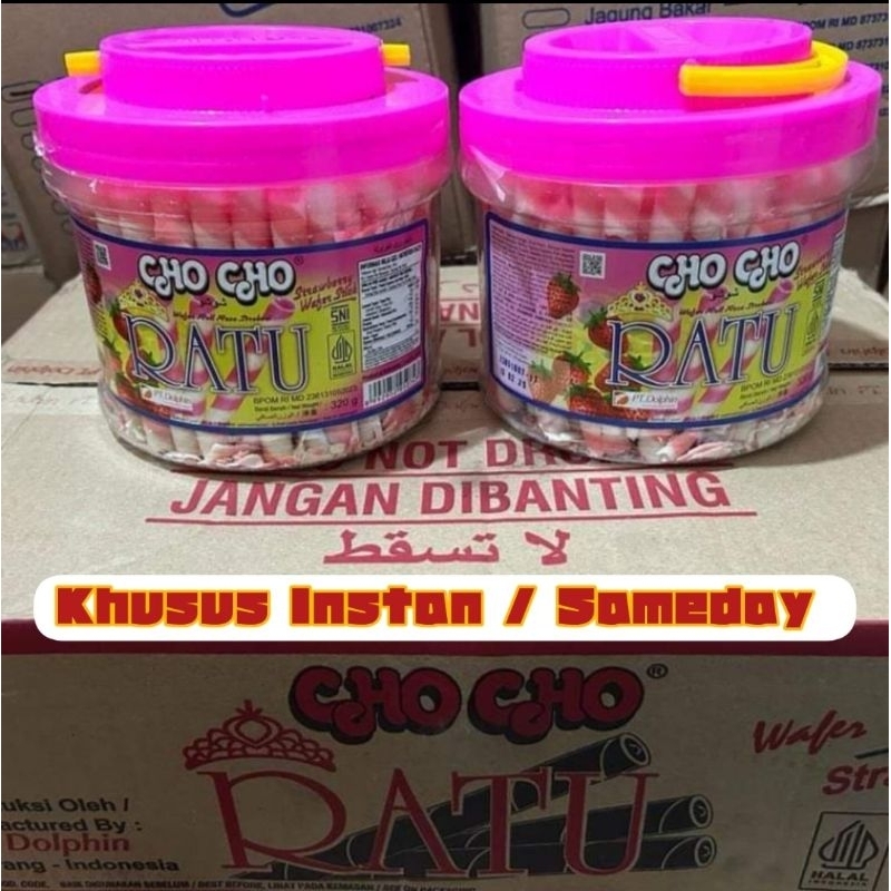 

Chocho Wafer Stick Ratu Strawberry 320gr Astor Dolpin