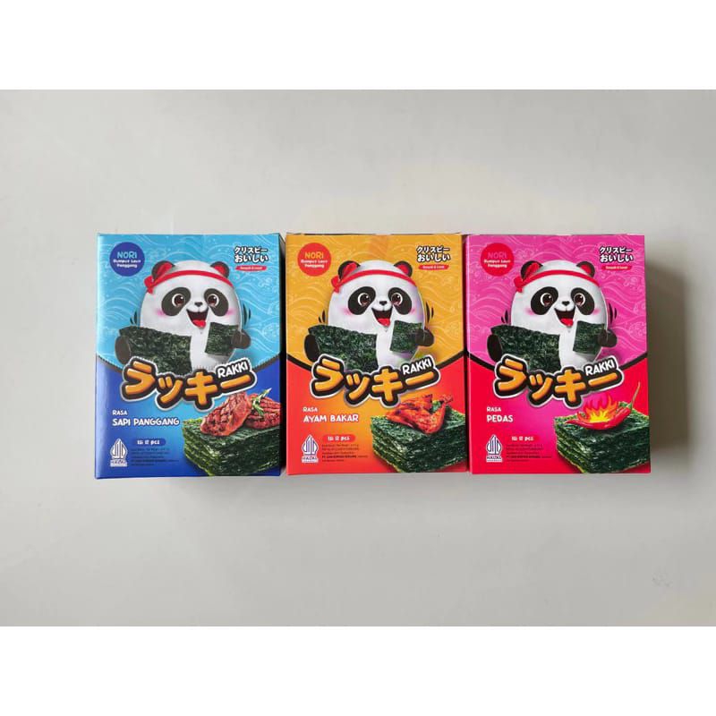 

RAKKI NORI RUMPUT LAUT PANDA 1 BOX 12 PC ALL VARIAN