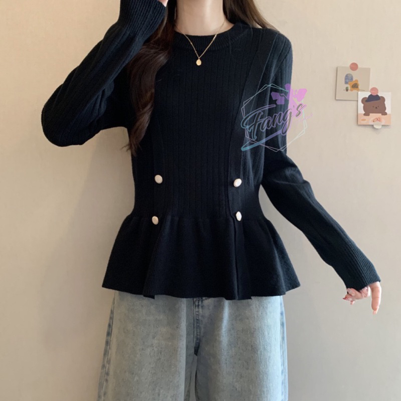 FW B1702 Atasan Rajut Tebal Import Premium | Atasan Knit Import Tebal Premium