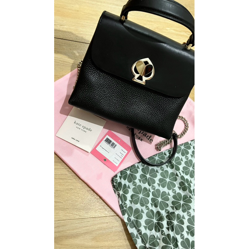 Preloved Kate Spade Romy Leather Mini Top Handle Satchel Black