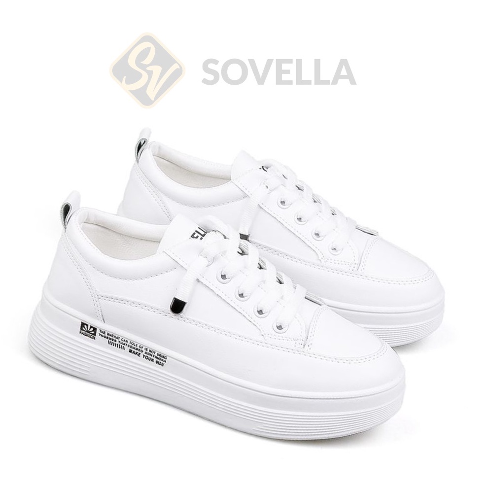 Special Price SOVELLA Alexa Sepatu Sneakers Olahraga Sport Kets Putih Hitam Wanita