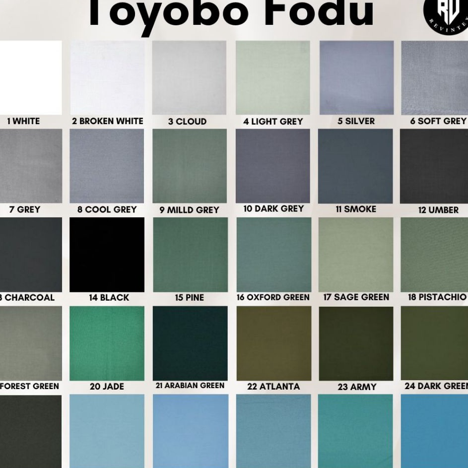 Paling dicari Kain Toyobo Fodu IMPORT PREMIUM Grade A warna 13 REVINTEX BANDUNG  Katun Cotton Origin