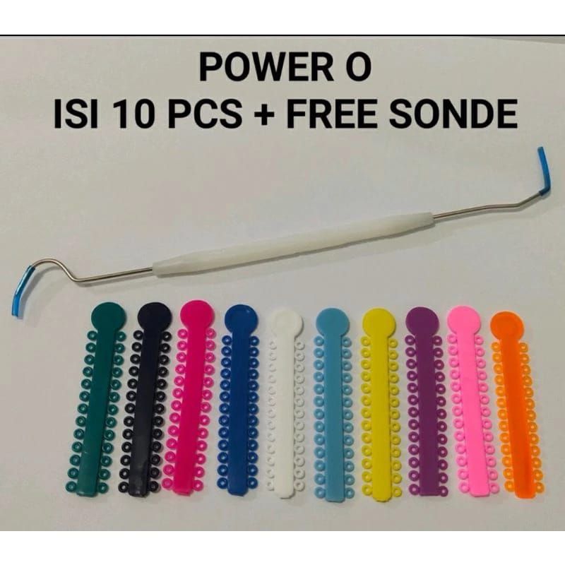 POWER O ISI 10 PCS + SONDE / KARET BEHEL